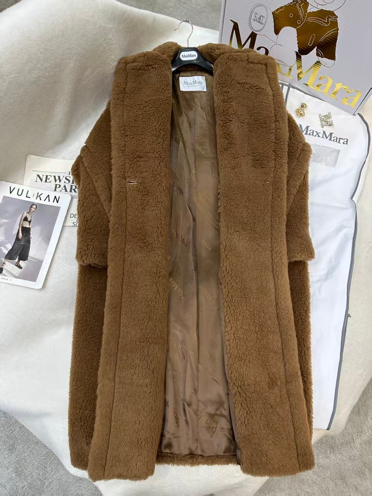 Max Mara Teddy Bear Icon Coat Brown