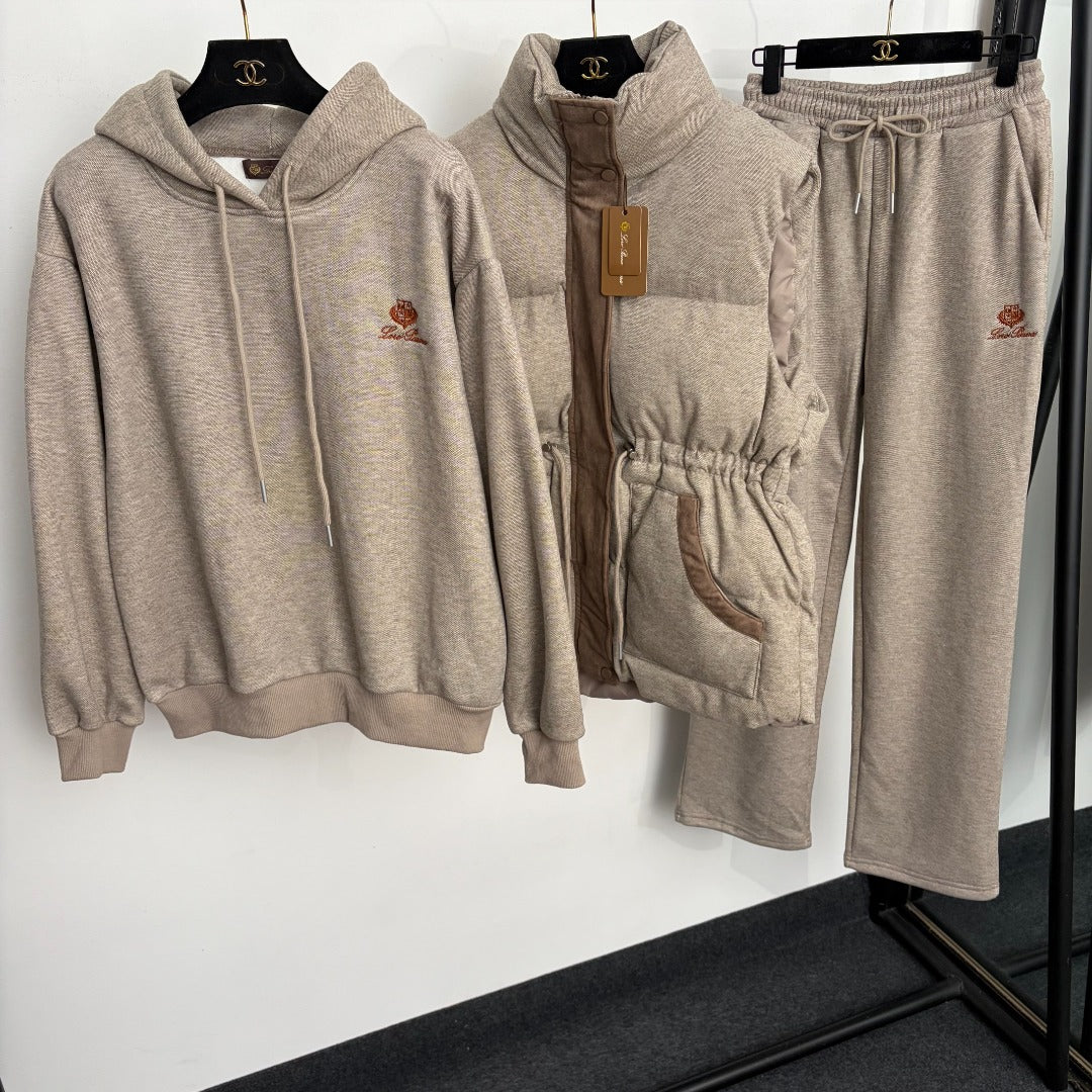 LP 26s Three-piece Hooded Puffer Vest Tracksuit 992