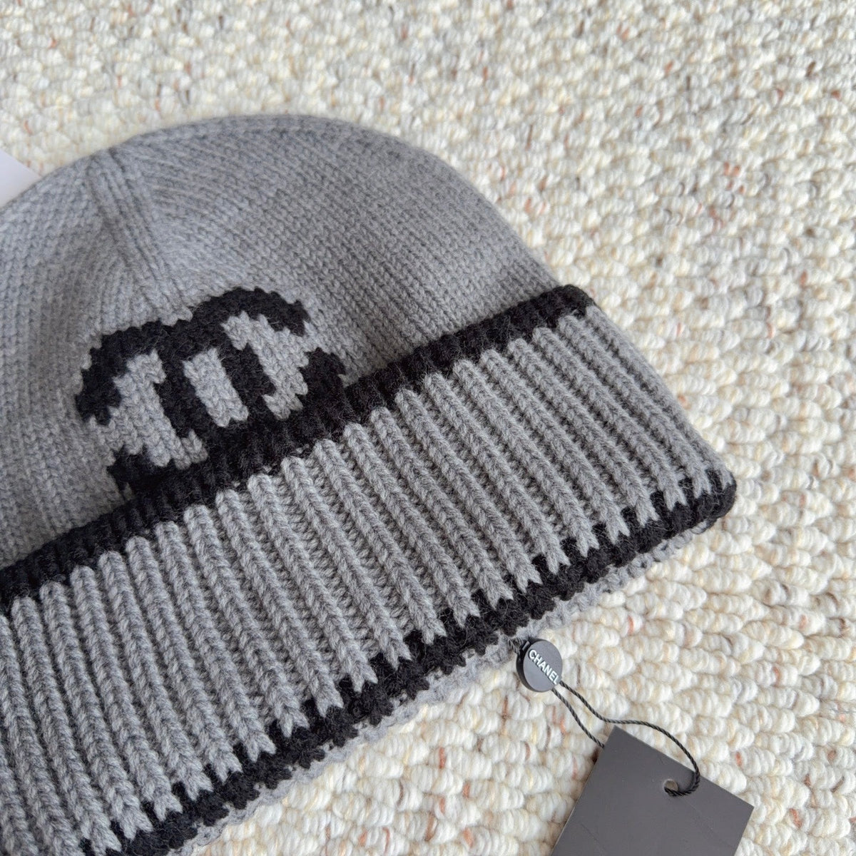 Chanel Double C Beanie Wool 477882