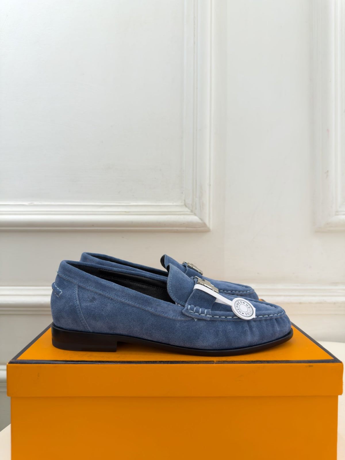 HM 26ss Nova Loafers Paris Buckle Suede Goatskin 165020