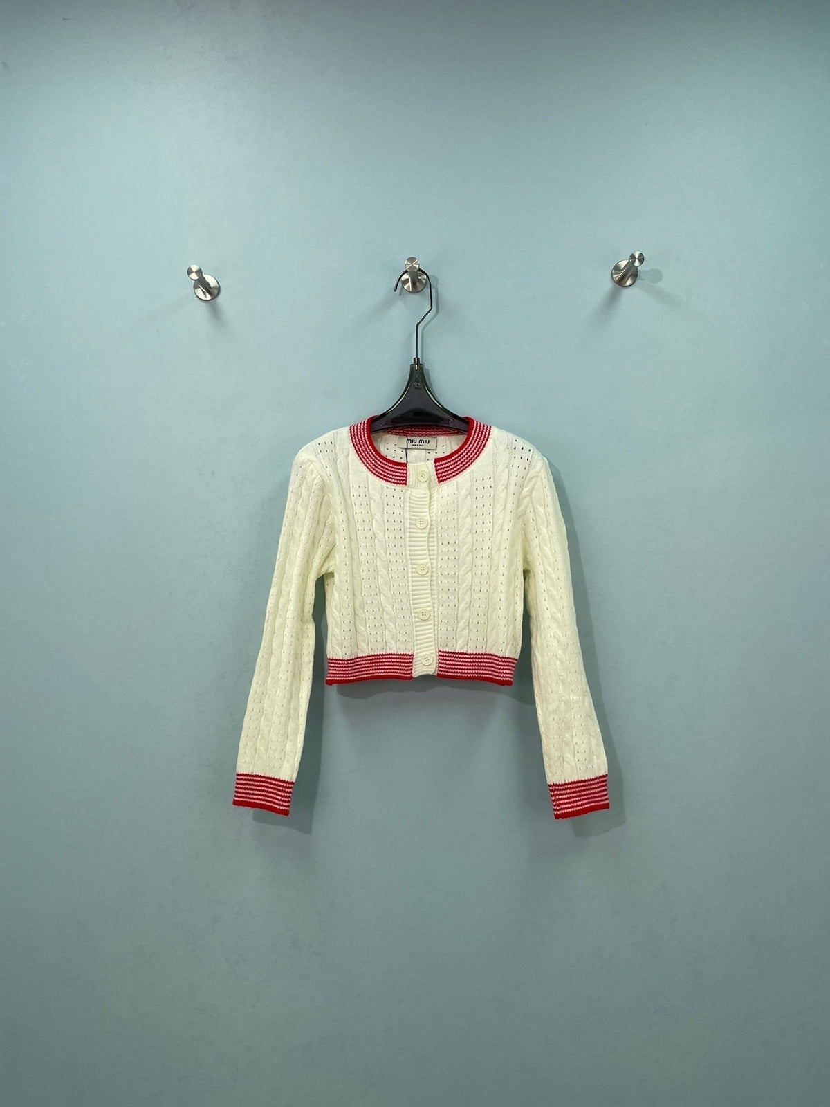 Miu Miu 26s Knit Cardigan And Mini Skirt Set 1352