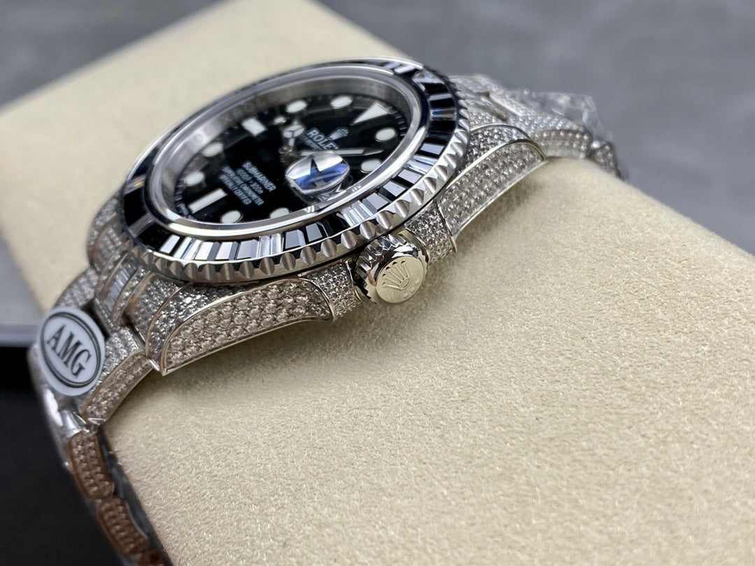 Rolex Submariner Date Black Dial Full Diamond