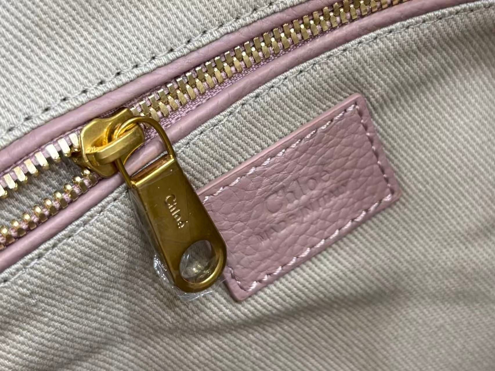 Chloe Marcie Bag Muted Pink Grain Leather