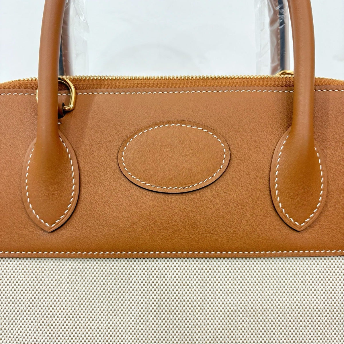 High-end Hermes 2026 Bolide Bowling Bag 31cm Canvas/Swift Leather