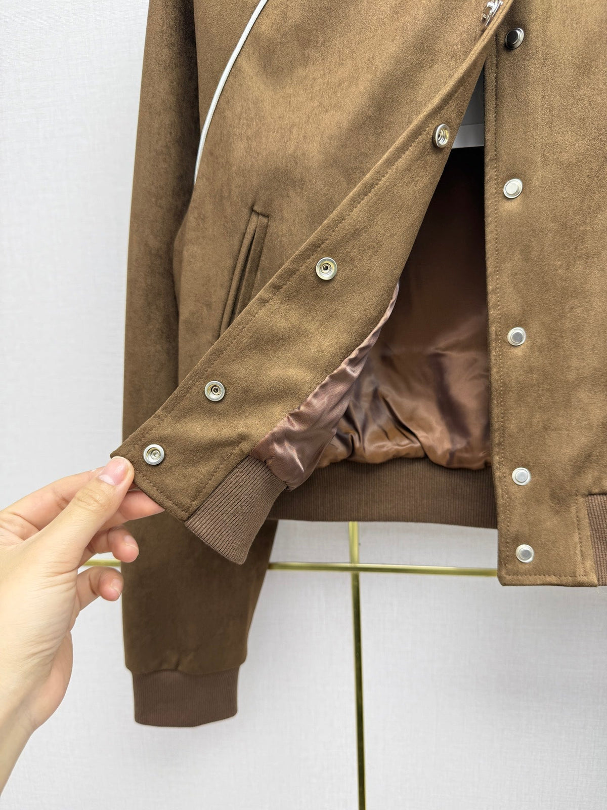 CC 26SS Jacket Double CC Gold Buttons Suede 437639