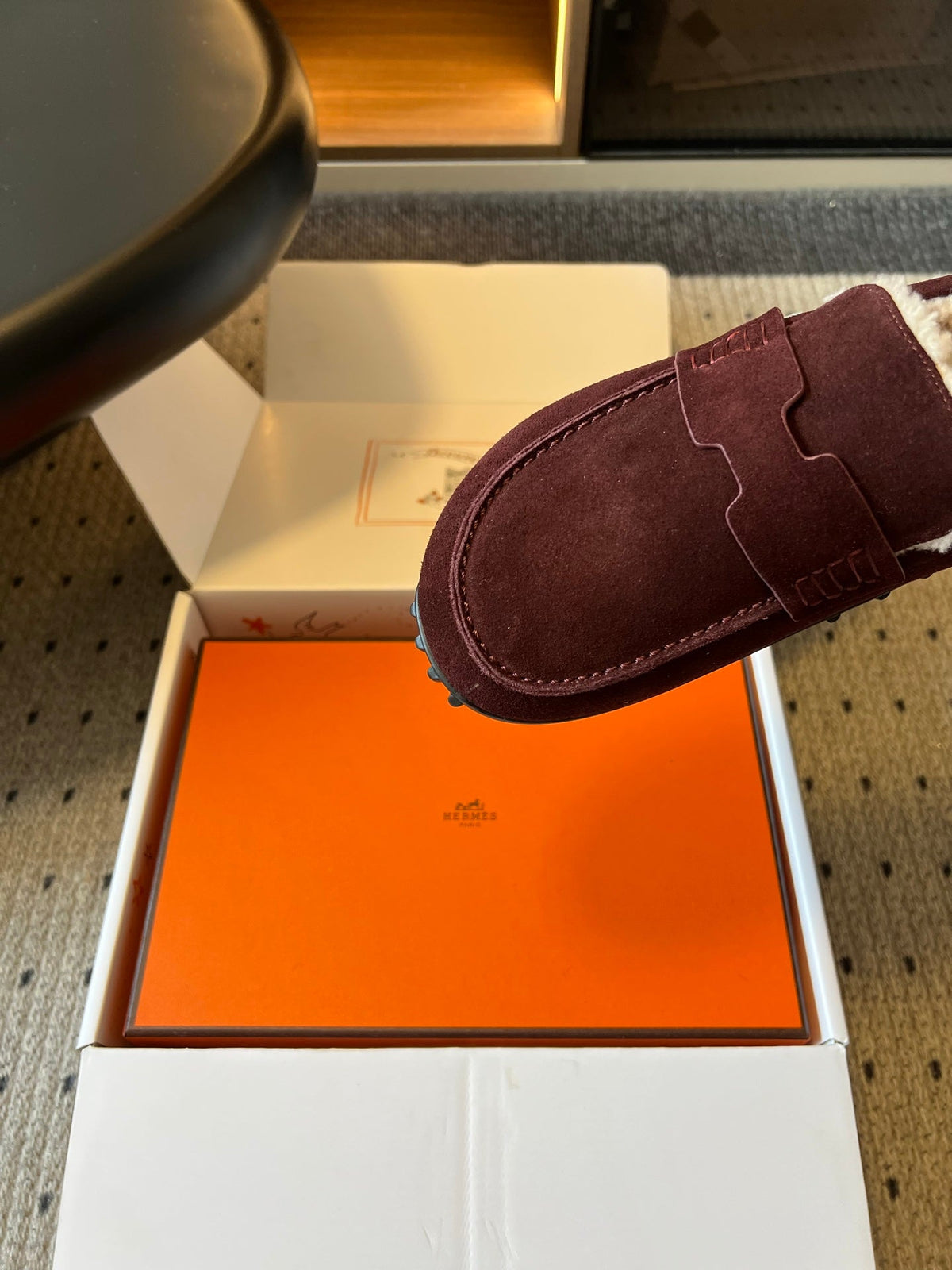 HM 26S Destin Loafers Dark Red Suede