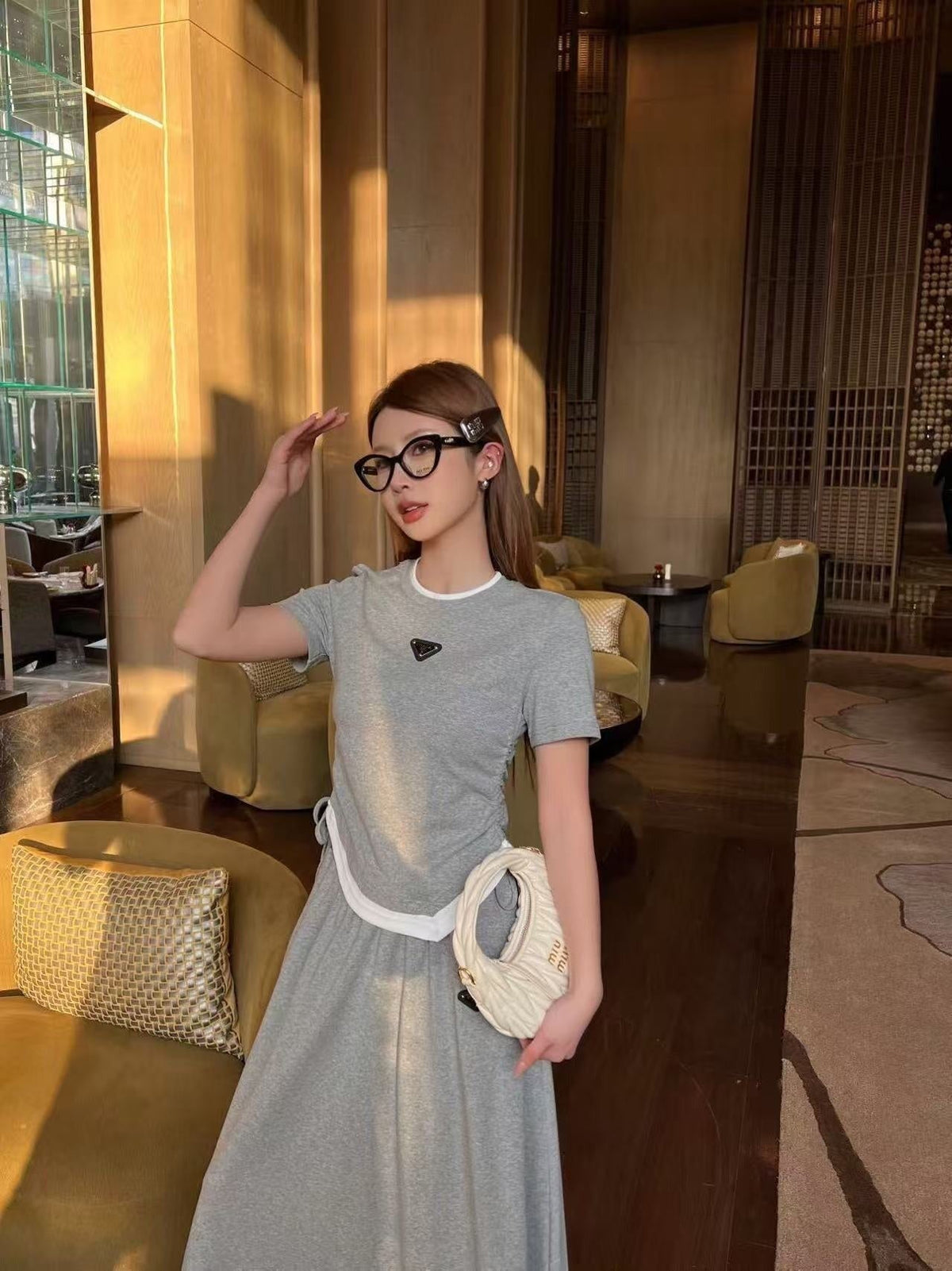 Prada 26S Top and Skirt Set Style 833