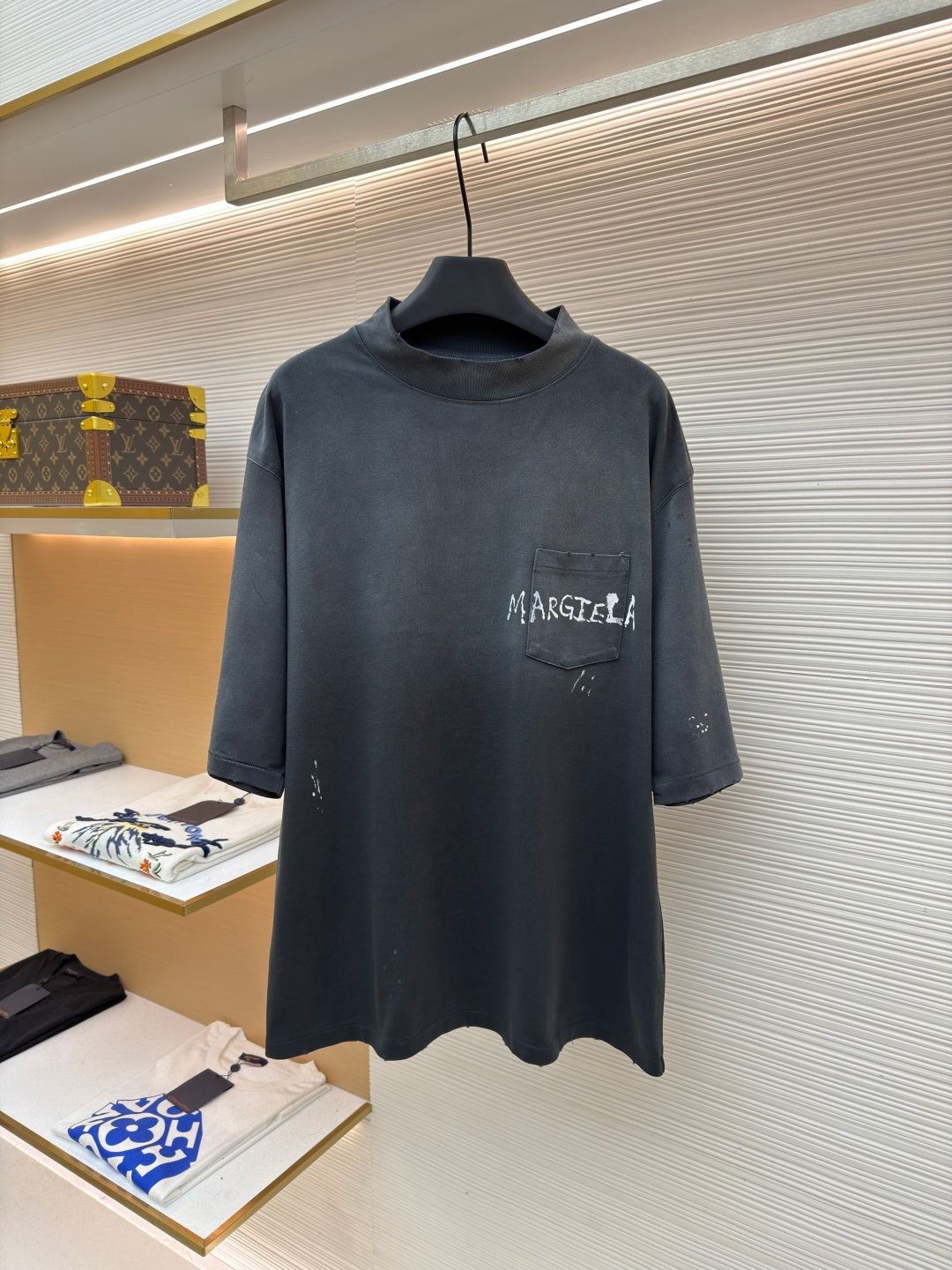 Maison Margiela Logo-Print T-Shirt Grey 530059