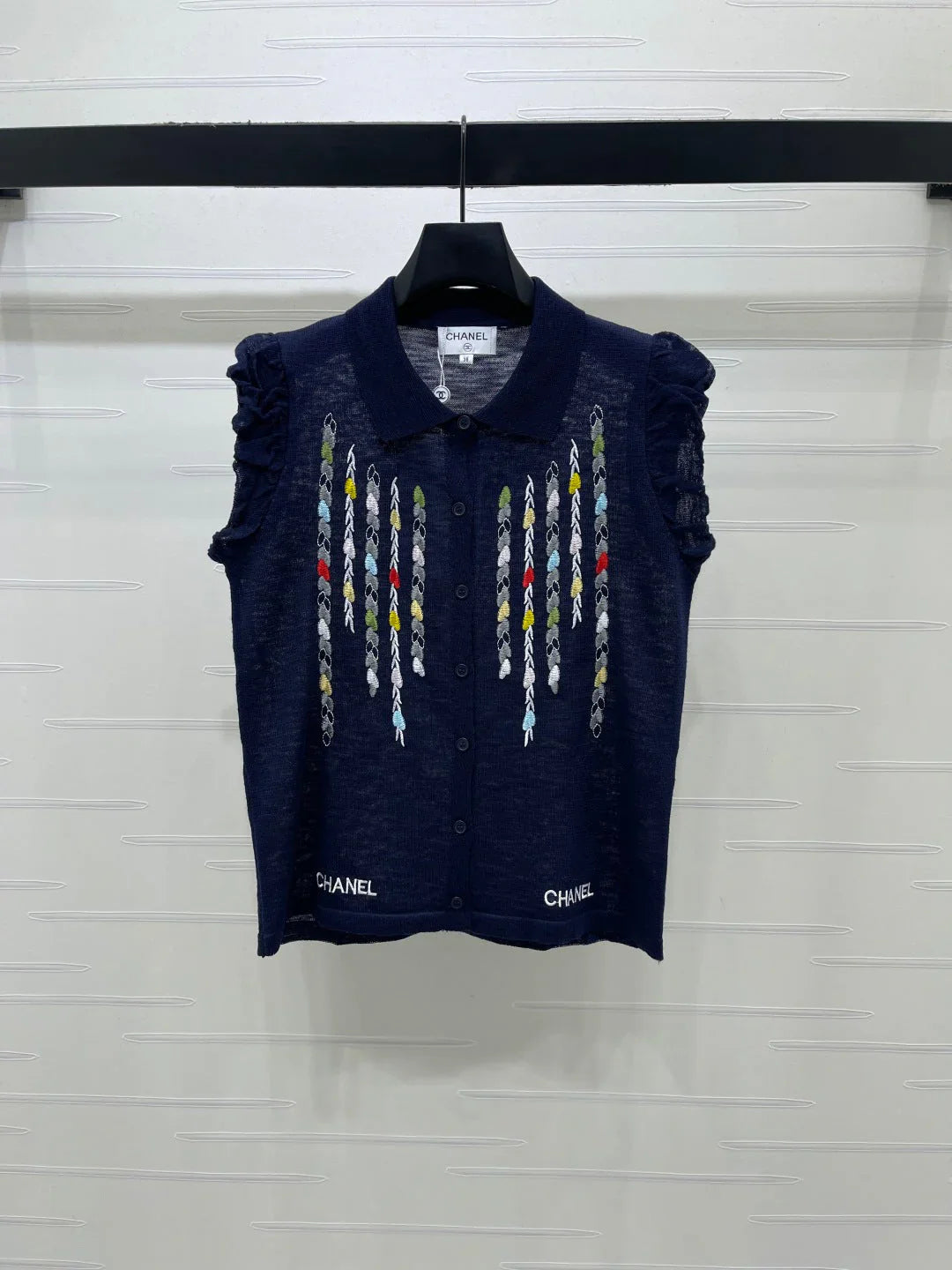Chanel 2026 Ruffled Knitted Vest Viscose 397427