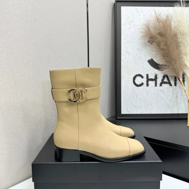 Chanel 2026 Metiers D'art Ankle Boots 45mm Suede Cowhide 986193