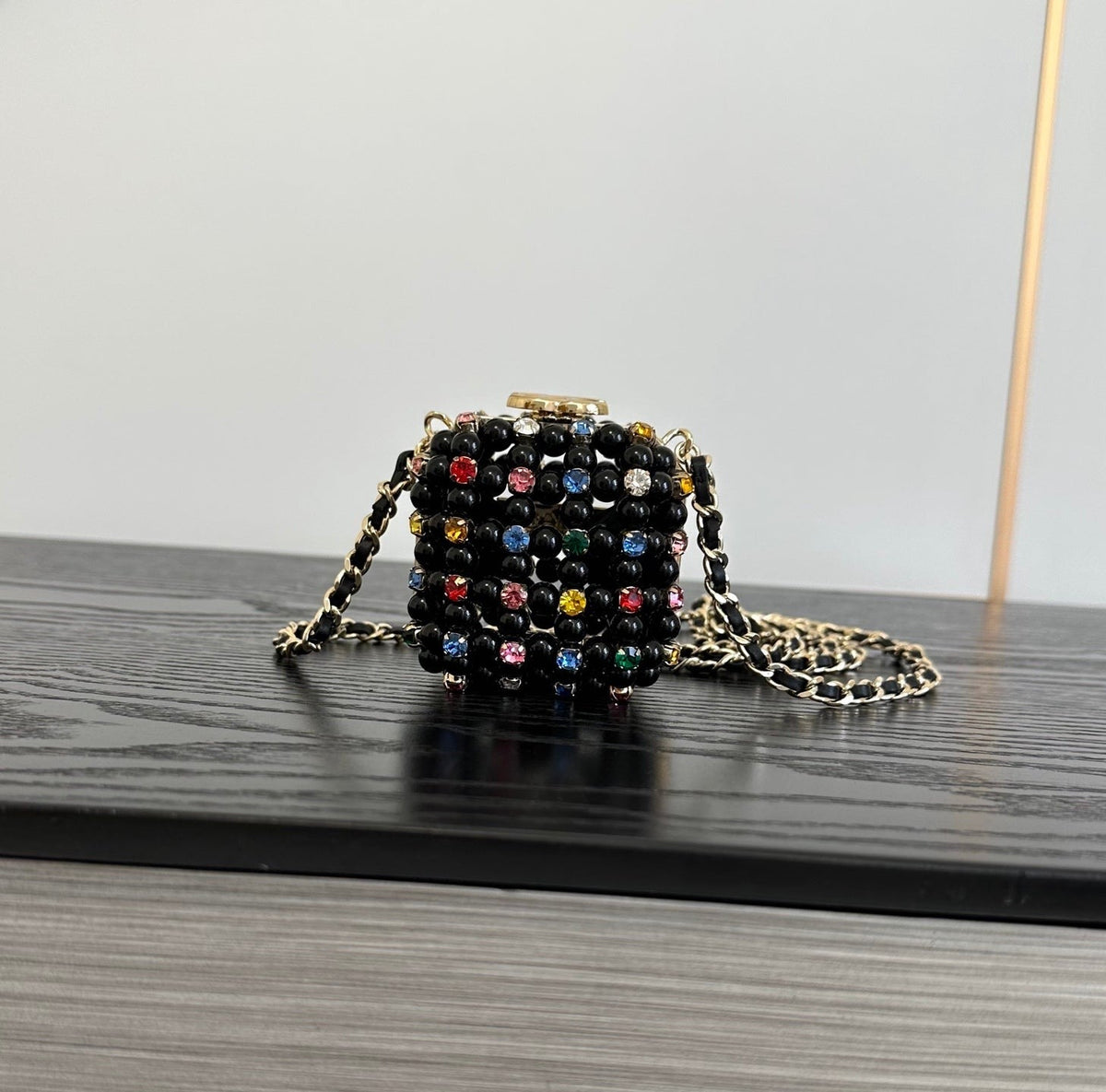 CC Cruise Mini Evening Bag 8cm Pearl Multicolor Crystal Rhinestones 01