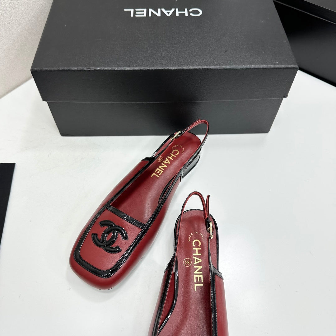 CC 26S Slip-Ons in Red Mix Black Tweed and Patent Calfskin (Copy)