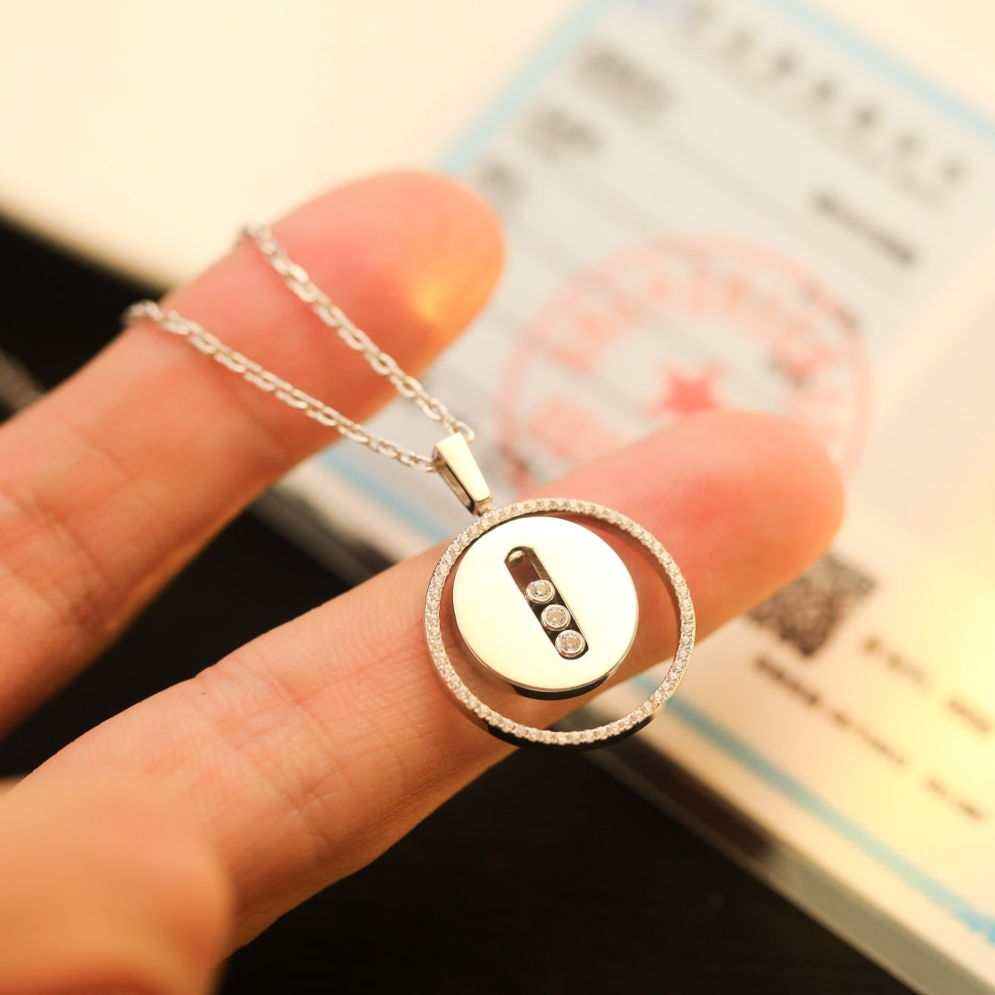 Messika Lucky Move MM Silver Diamond Necklace