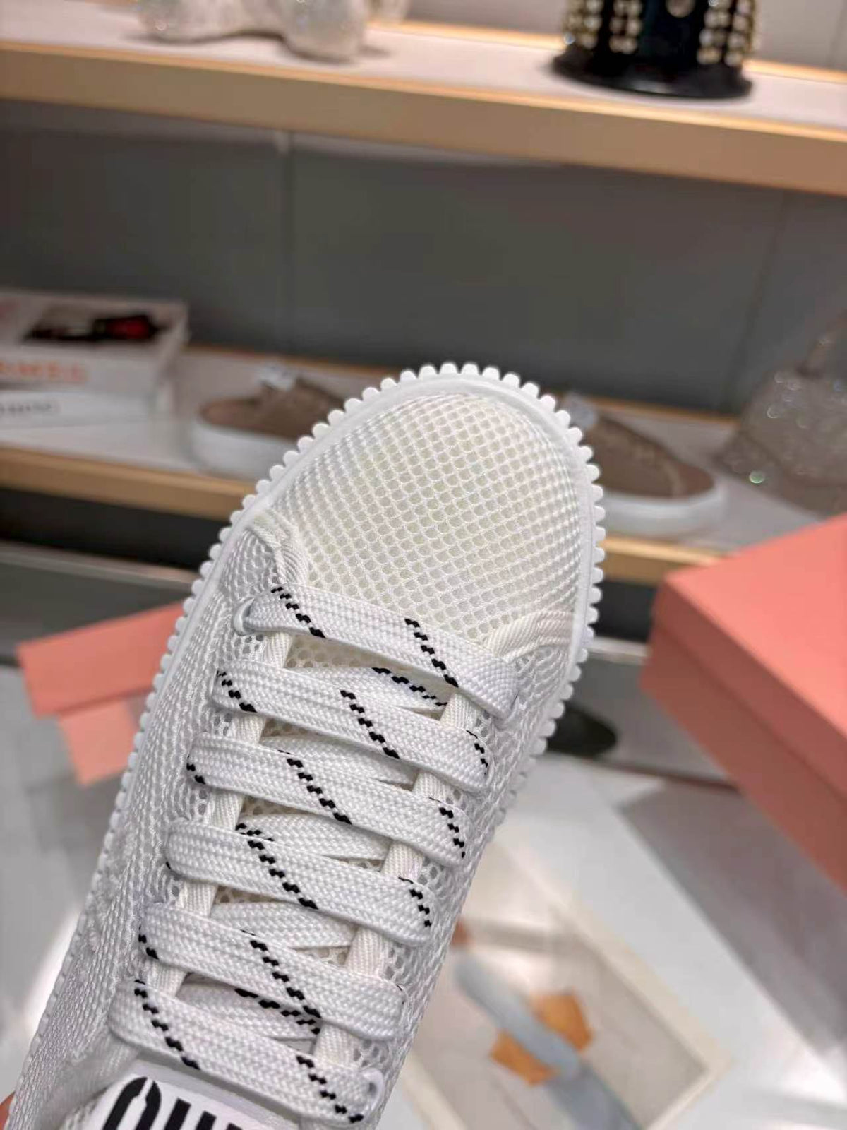 Miumiu 26s Sneaker 45mm White Mesh Fabric