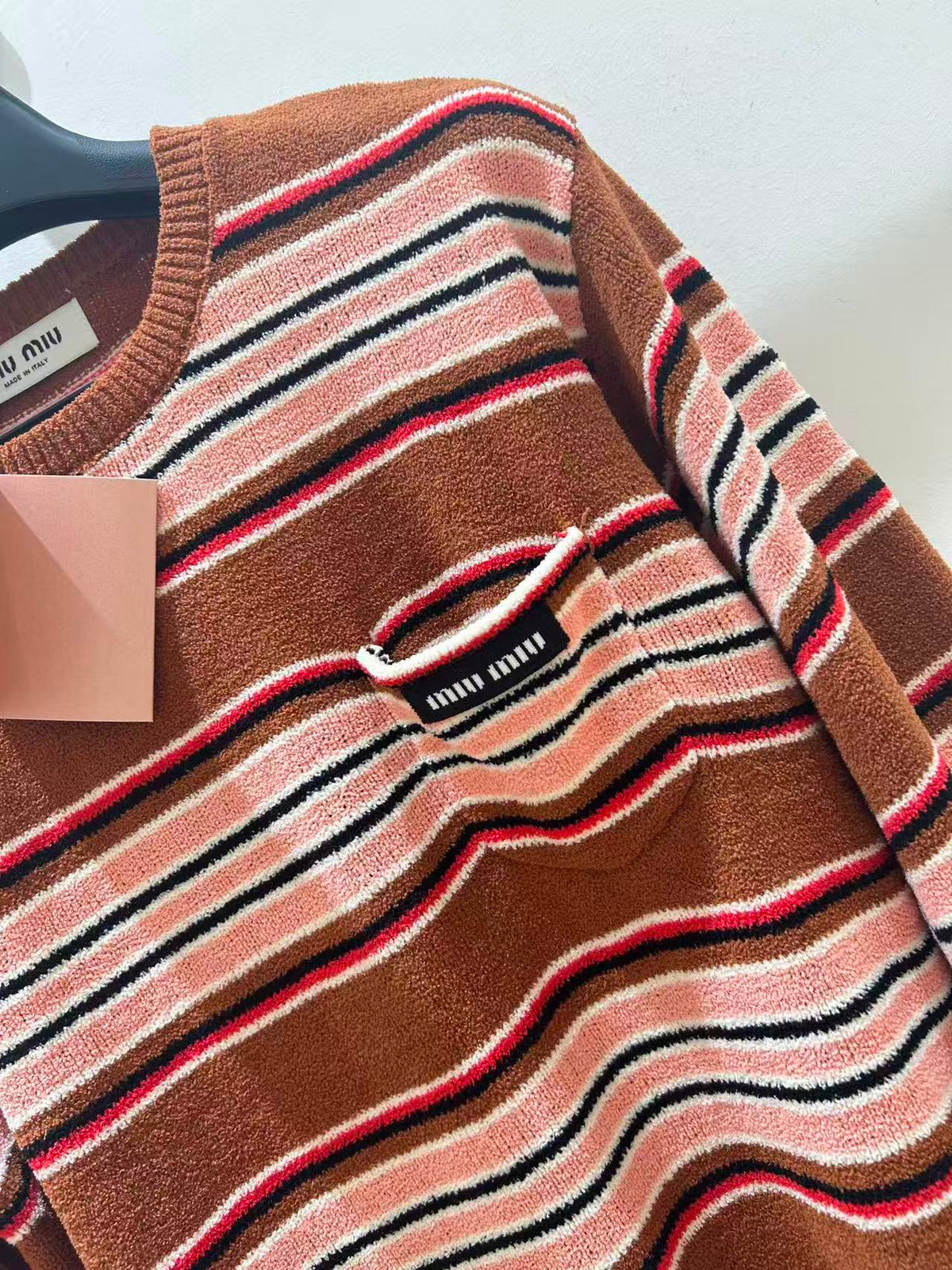 Miu Striped Knit Top Multicolor Wool