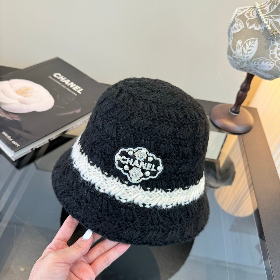Chanel Rhinestone-embellished Logo Hat 477568