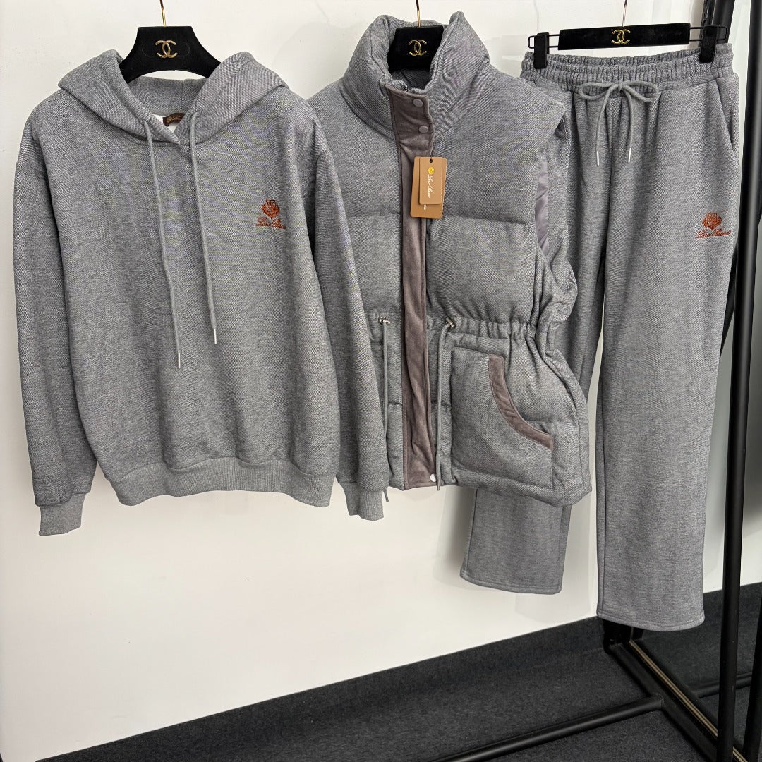 LP 26s Three-piece Hooded Puffer Vest Tracksuit 993