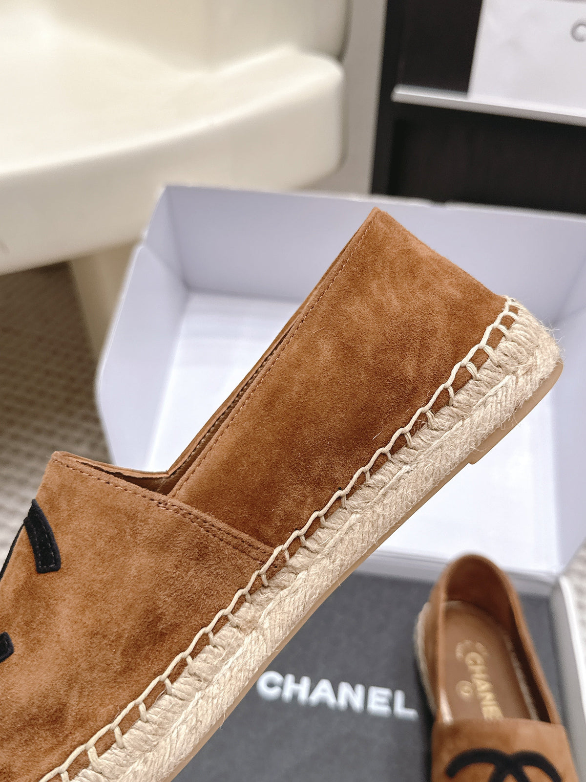 CC 26S Espadrille Slip-Ons in Brown Mix Black Suede