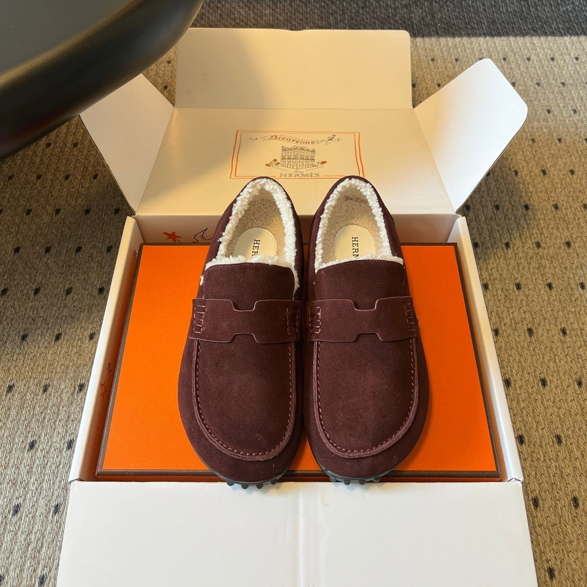 HM 26S Destin Loafers Dark Red Suede