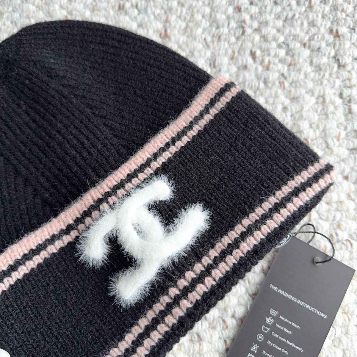 CC 26FW Ribbed Knit Beanie Double C Logo 517951