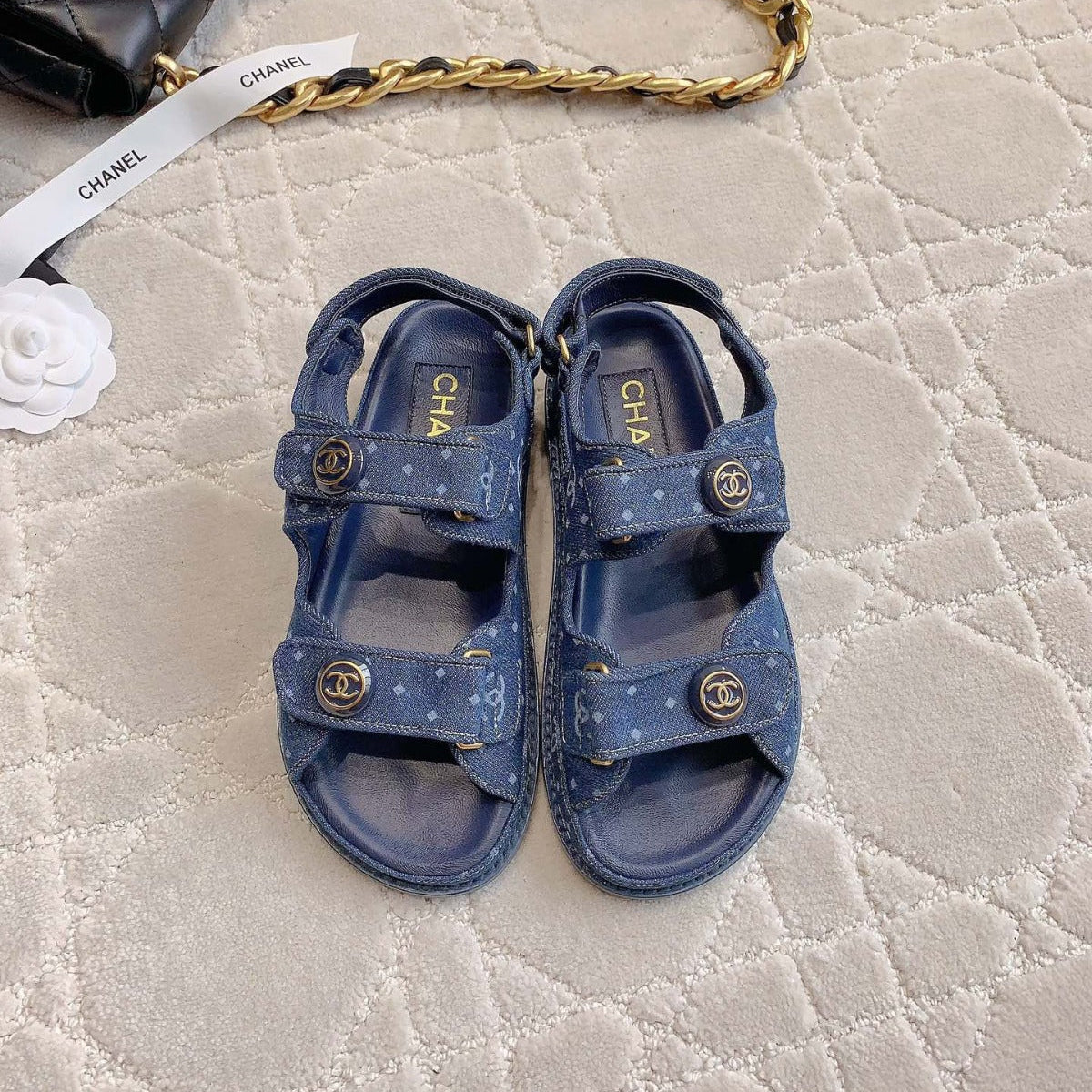 CC 26s Dad Sandals Dark Blue Denim 001