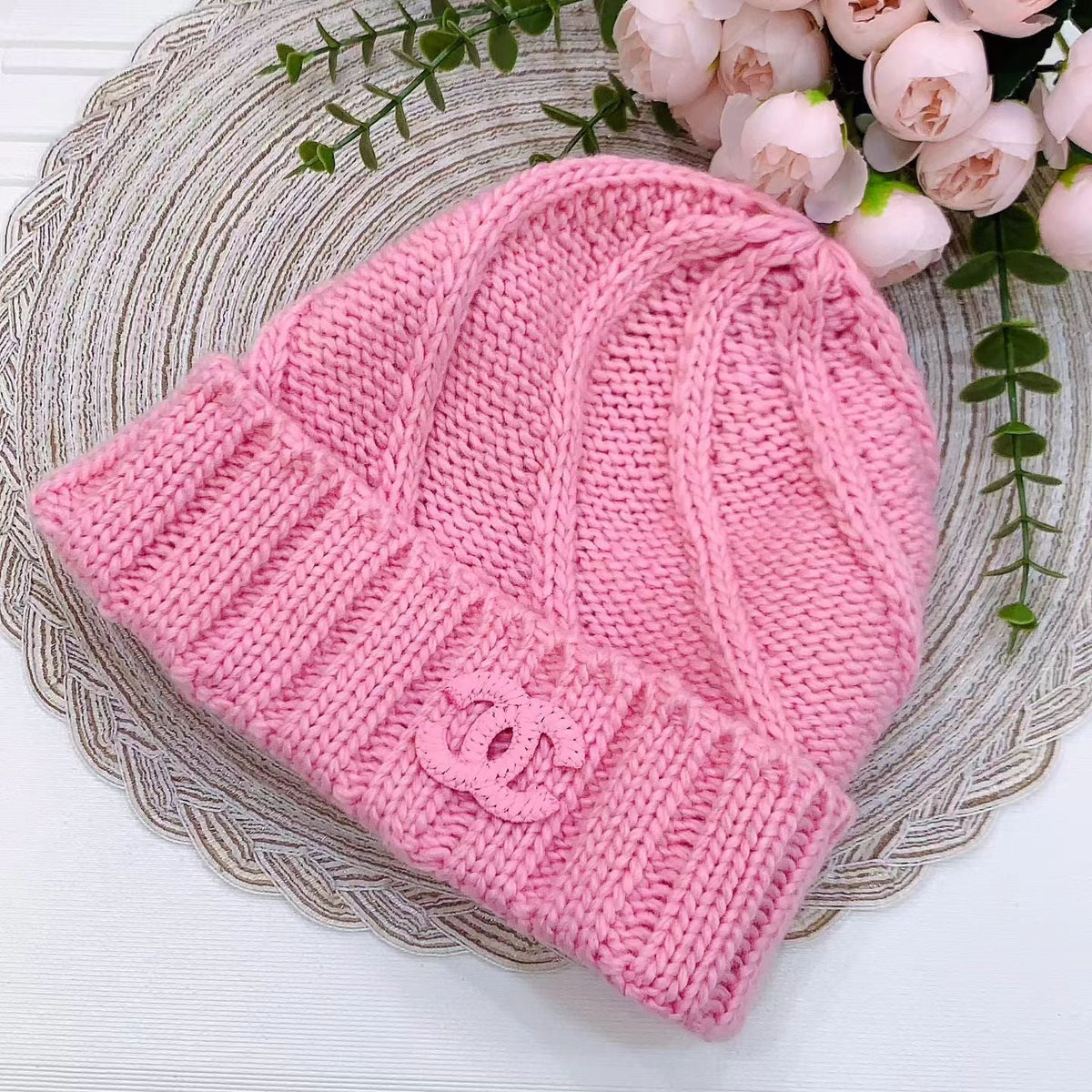 CC 26FW Cable-Knit Beanie Cashmere Wool 518018
