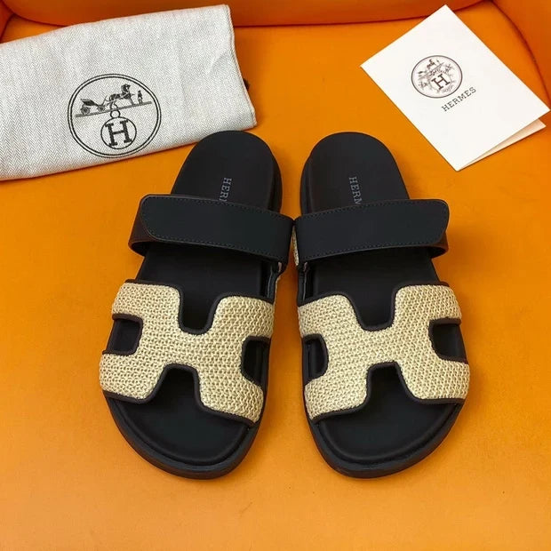 Hermes 2026 Chypre Sandal Canvas Leather 782240