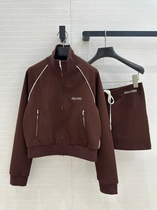 Miu Miu Sport Suit Brown Cotton