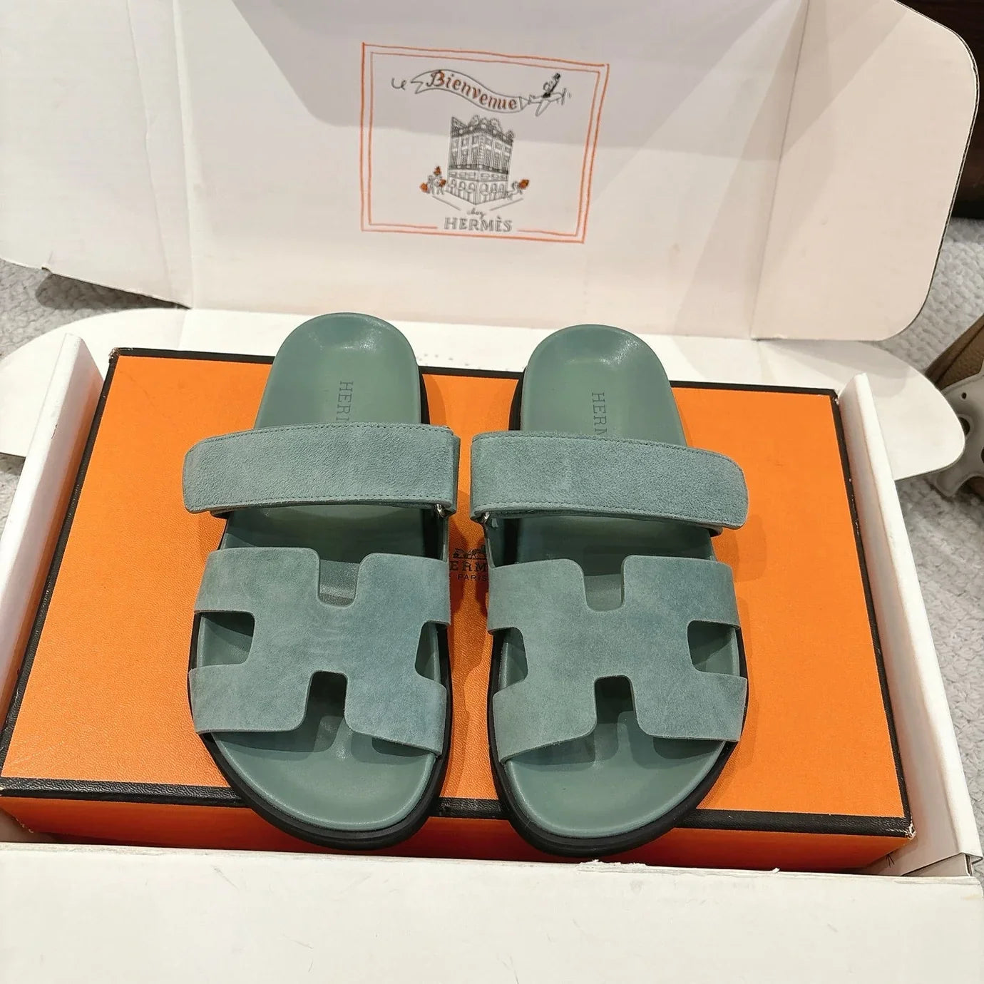 Hermes 2026 Chypre Sandal Suede 595828