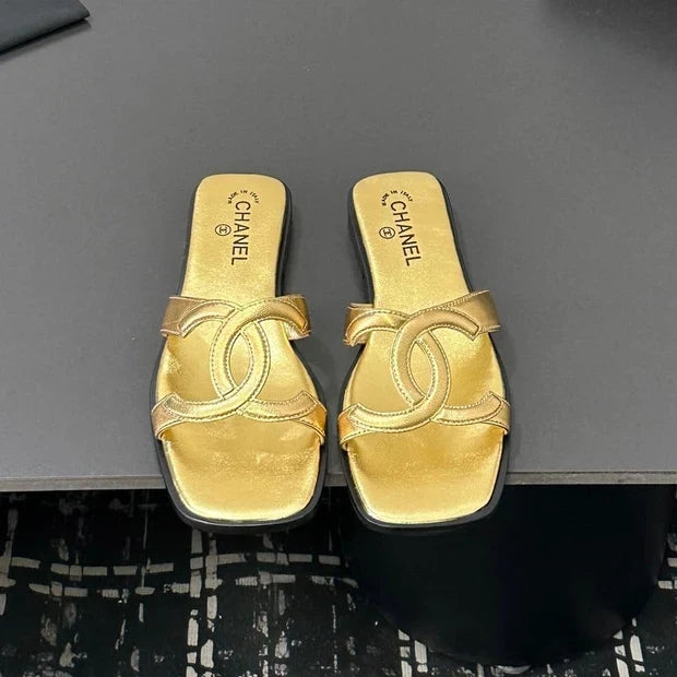 Chanel 2026 Double C Slipper Suede Lambskin 666875