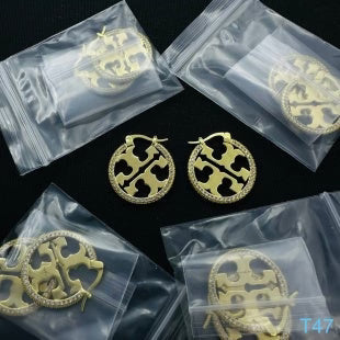 Tory Burch Miller Logo Hoop Earrings