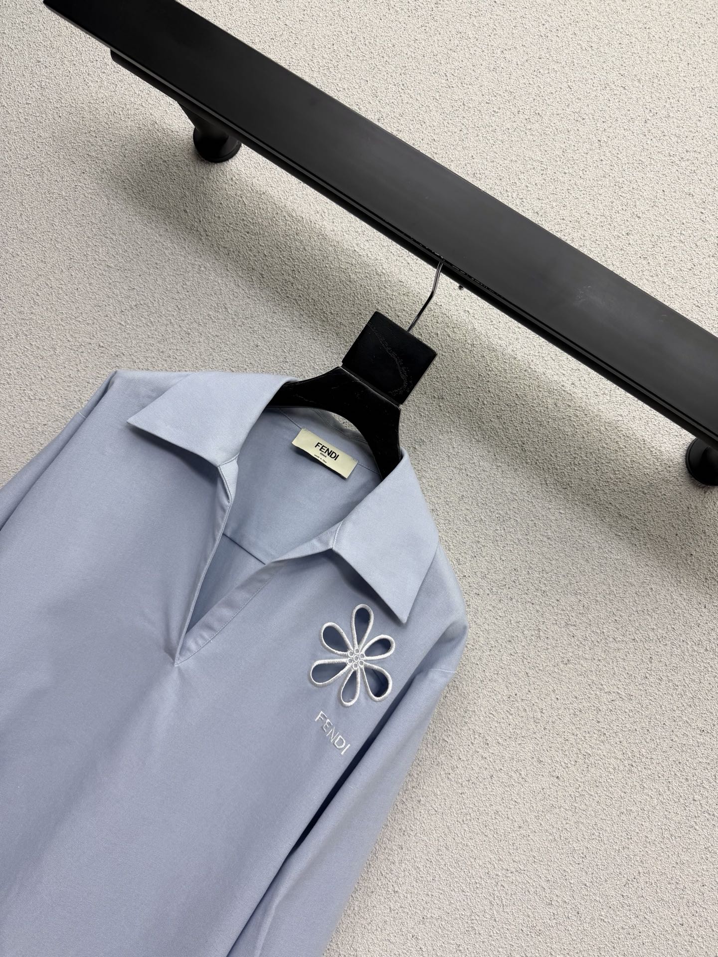FD Embroidered Cotton Linen Shirt Set in Linen