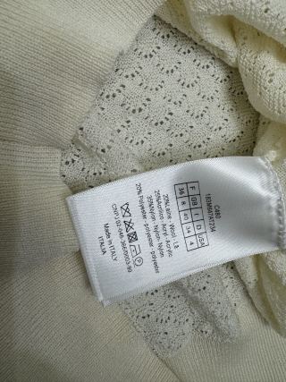 CD 26 Hollow-out Knit Short-Sleeve Top in Nylon