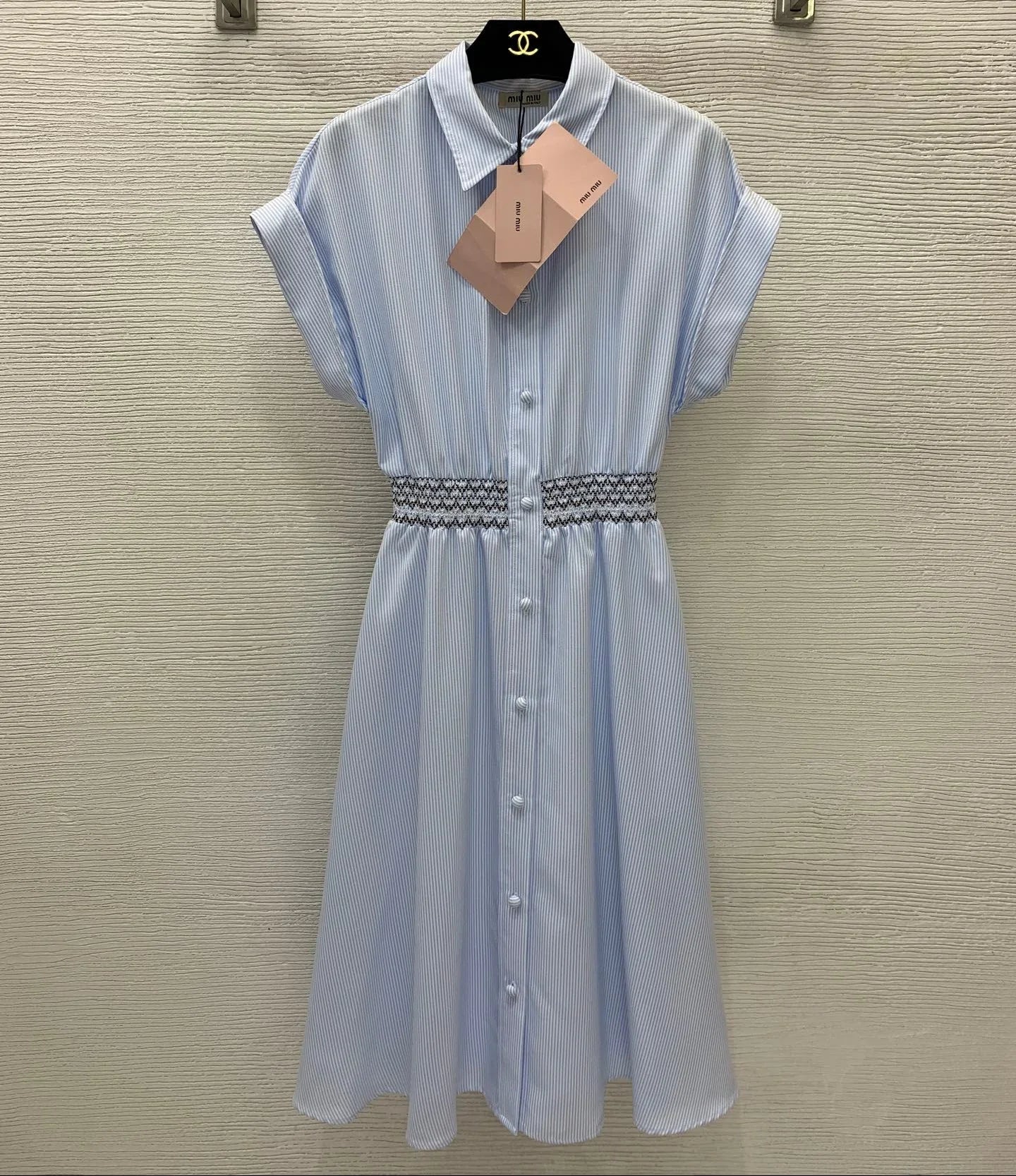 MiuMiu 2026 Striped Dress Cotton 402676