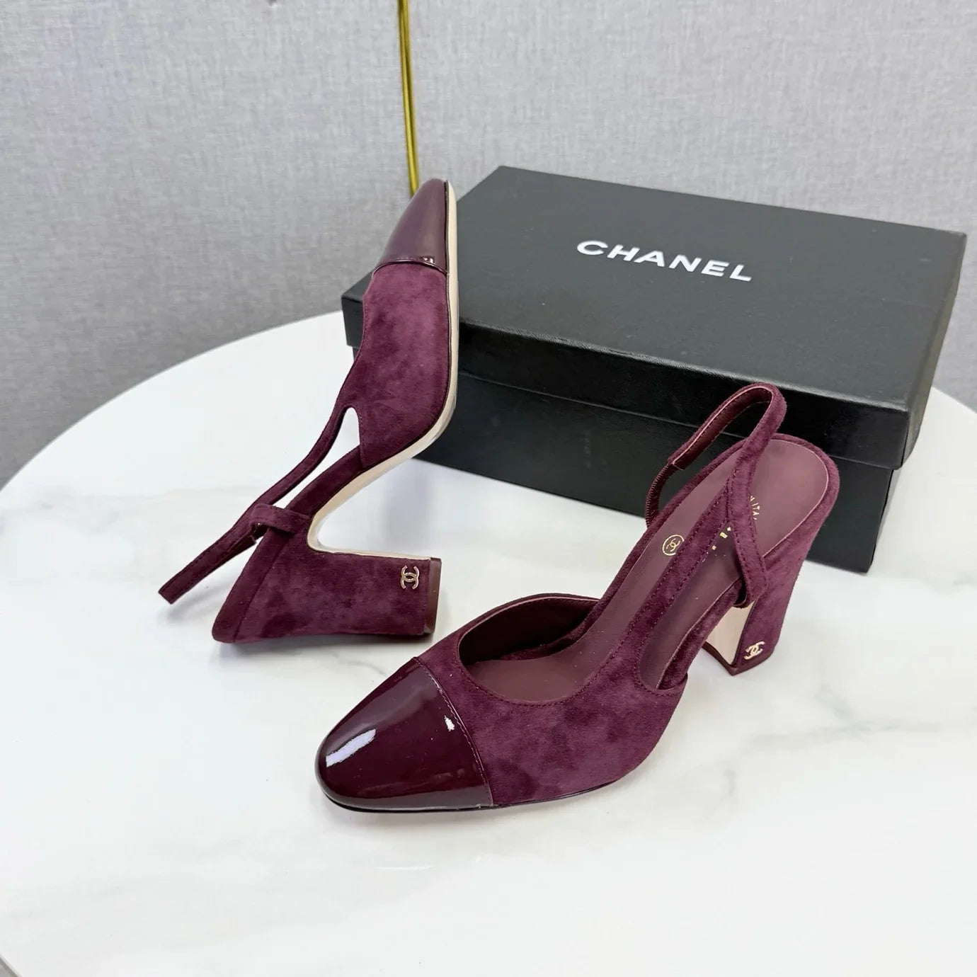 Chanel 2026 Slingback 8cm Suede Leather 03