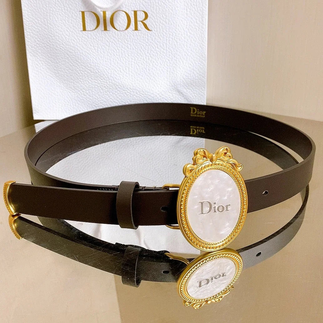 Dior 2026 Dior Médaillon Belt 25mm Leather 216226