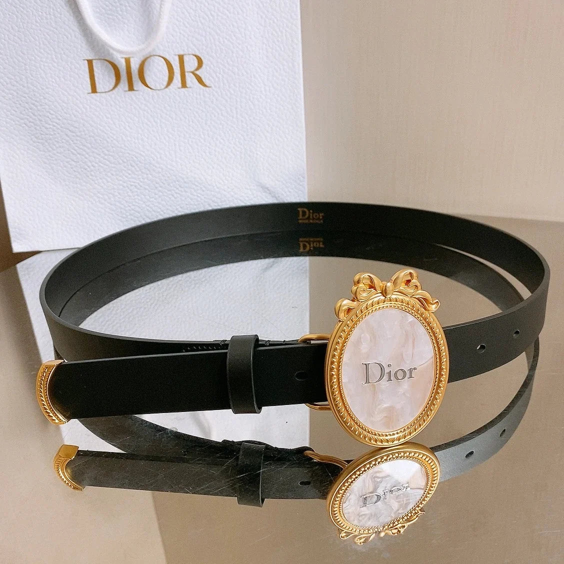 Dior 2026 Dior Médaillon Belt 25mm Leather 216226