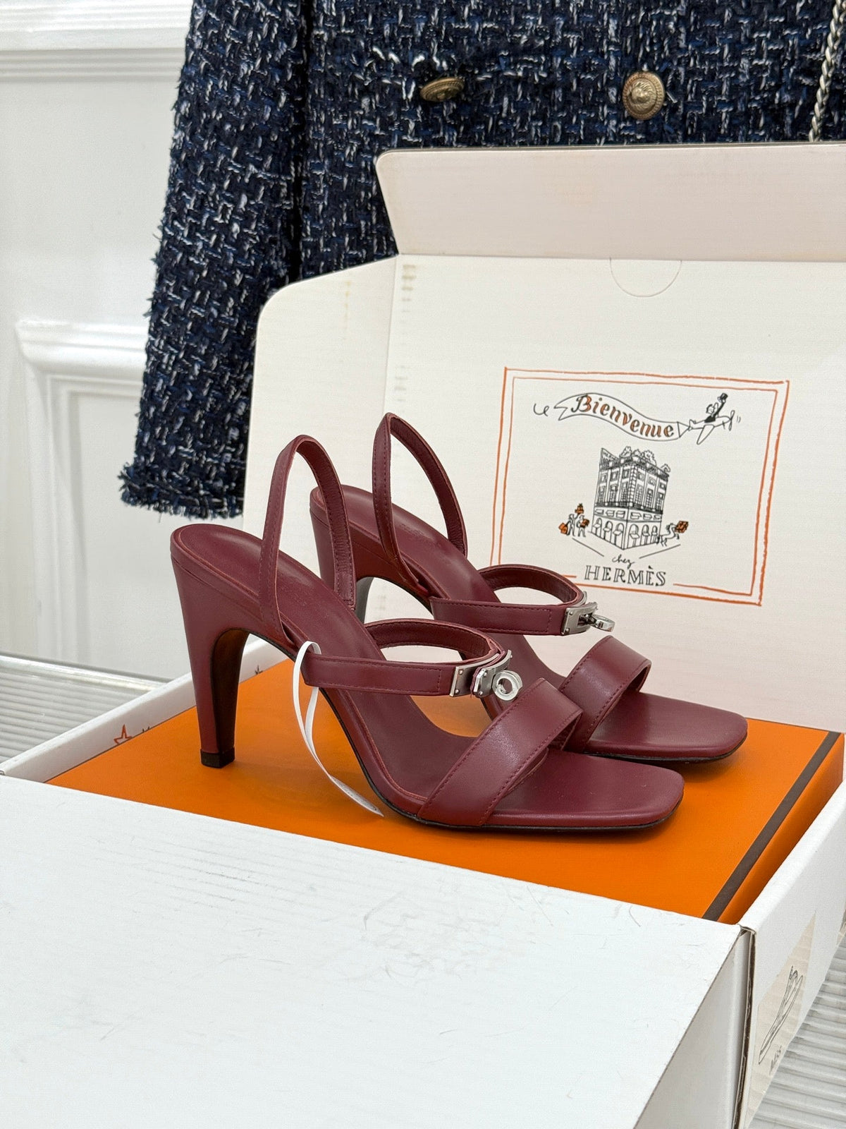 HM 26s Glamour 95 Sandals Calfskin 103086