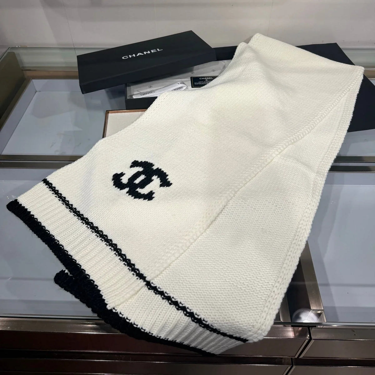 Chanel 2026 Knitted Scarf 190cm Wool 217102