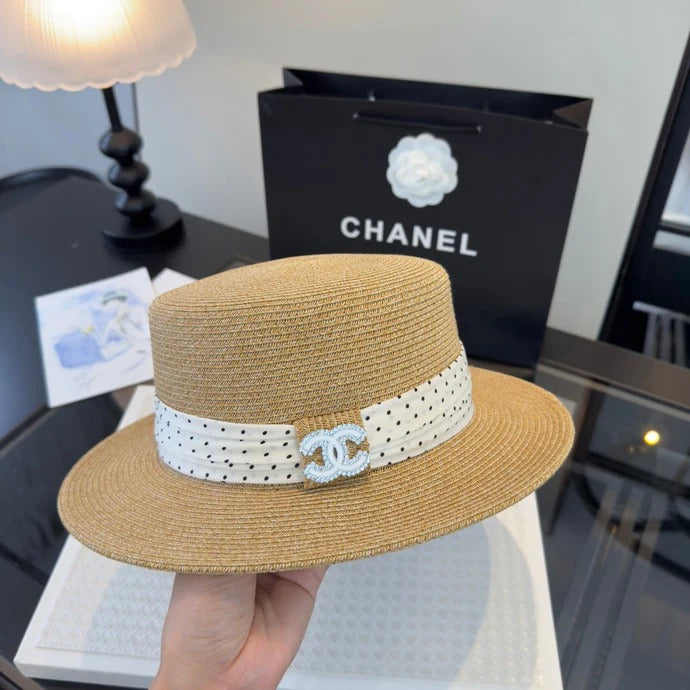 Chanel Flat-top Straw Hat 262178