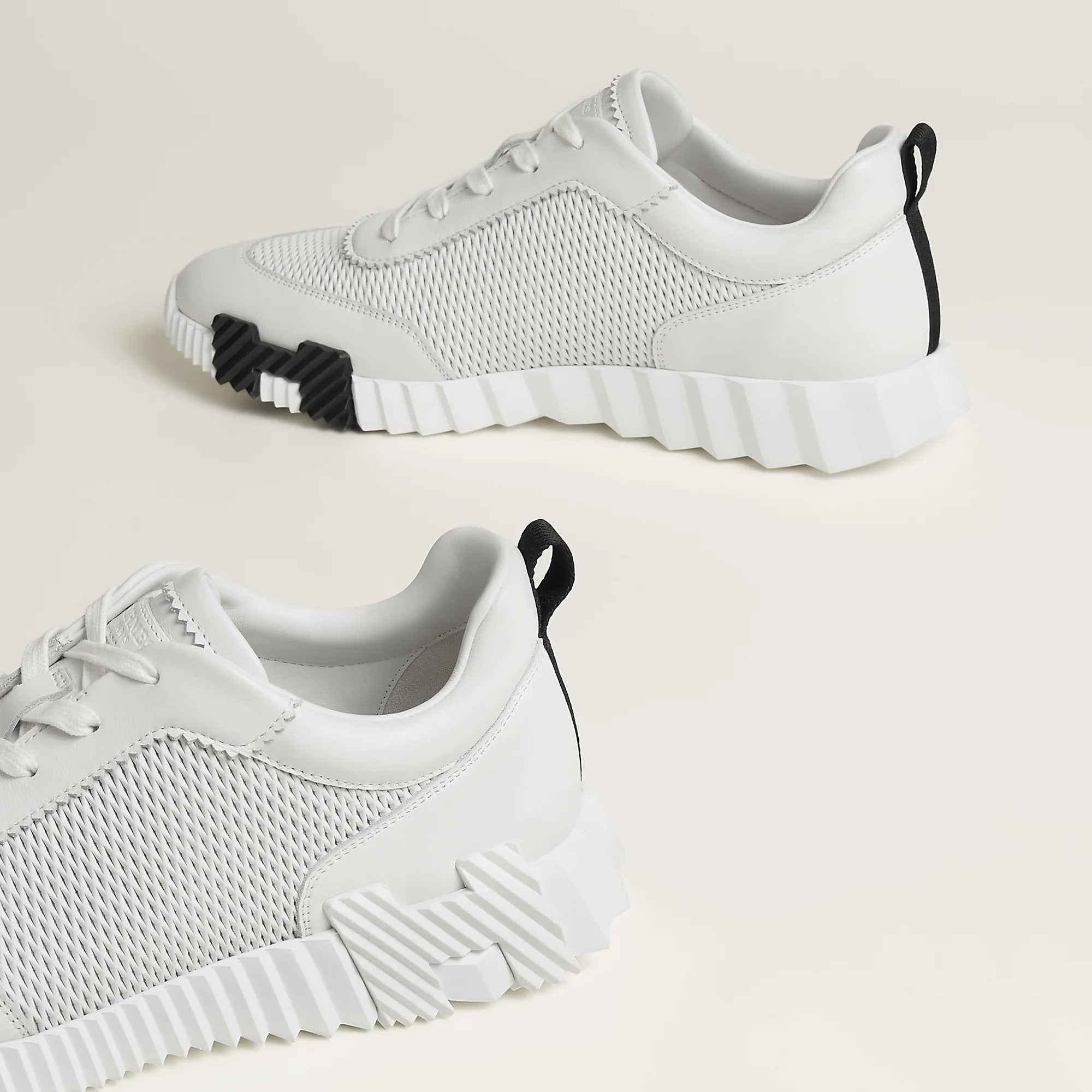 HM Bouncing Sneaker White Black Rubber Lambskin