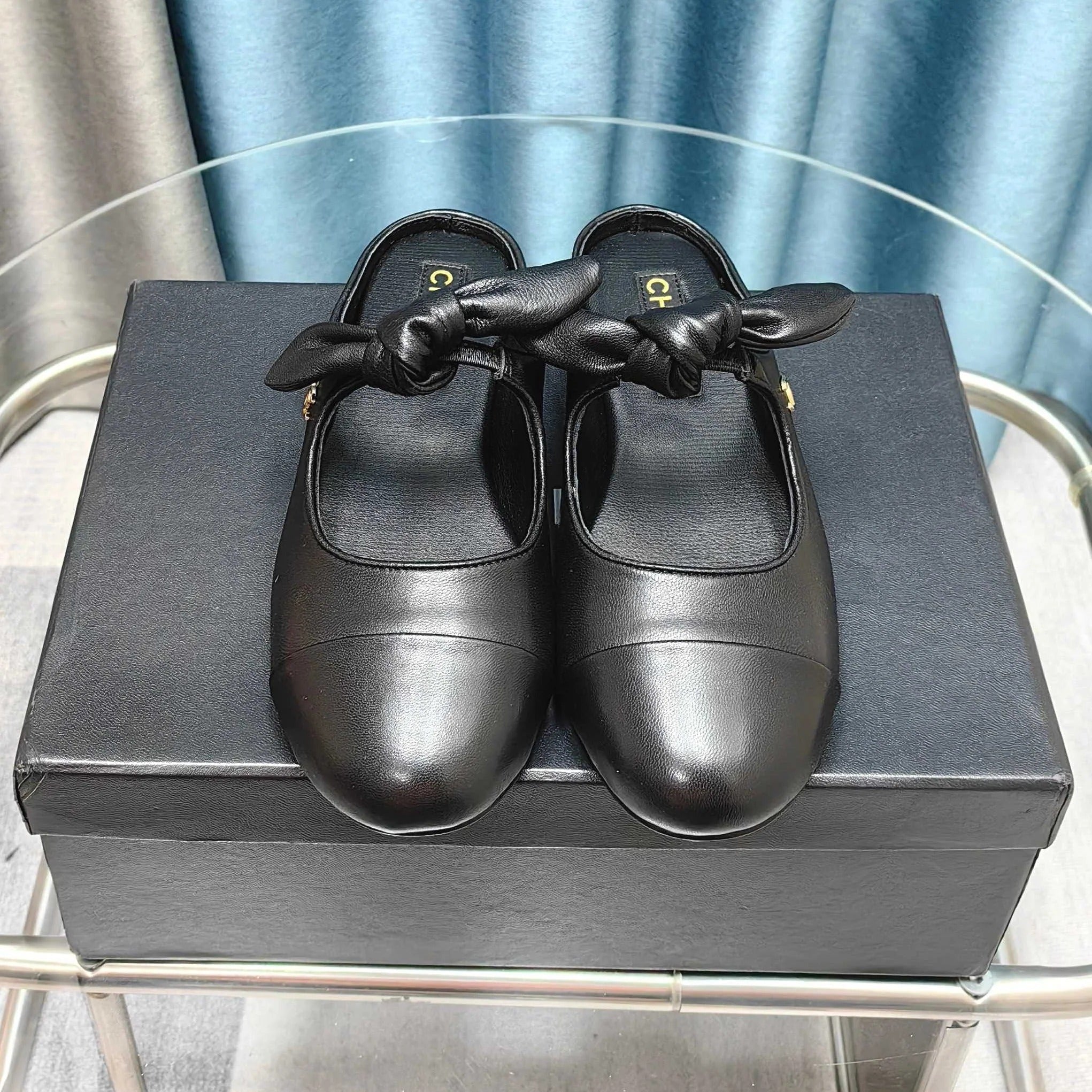 Chanel 2026 Mary Jane Mule With Bow Cowhide 710620