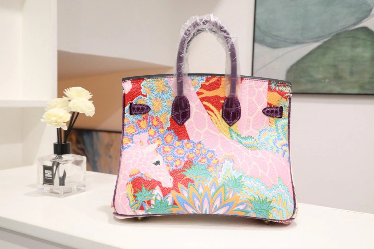 High-end Hermes 2026 Birkin Touch Graffiti 30cm Bag Crocodile/Togo Leather