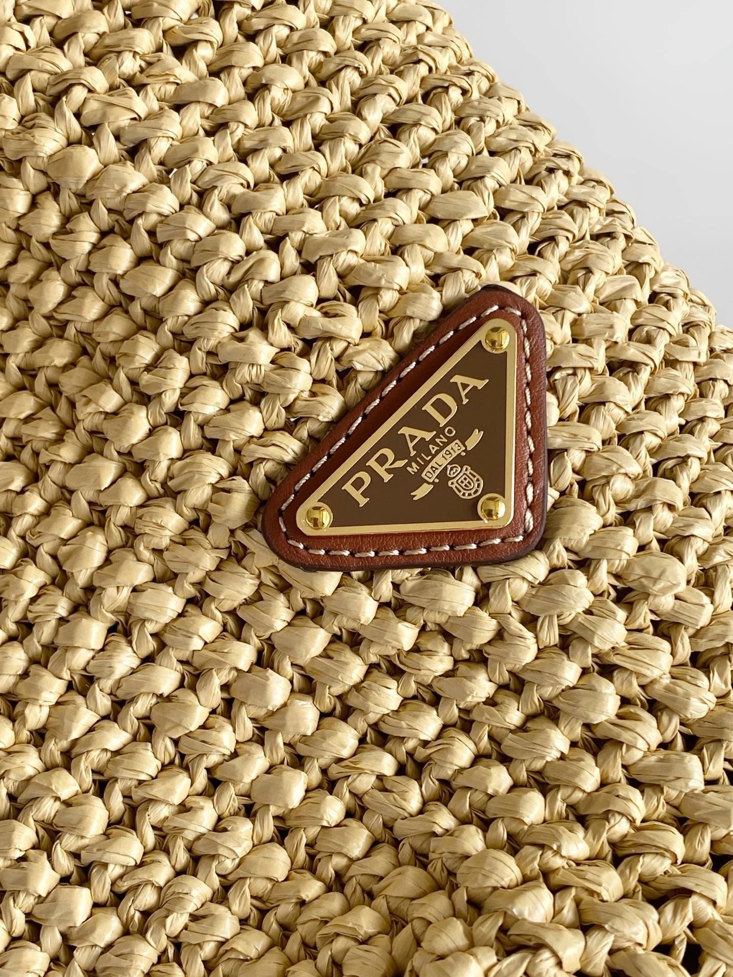 Prada 2026 Tote Bag 40cm Beige Woven