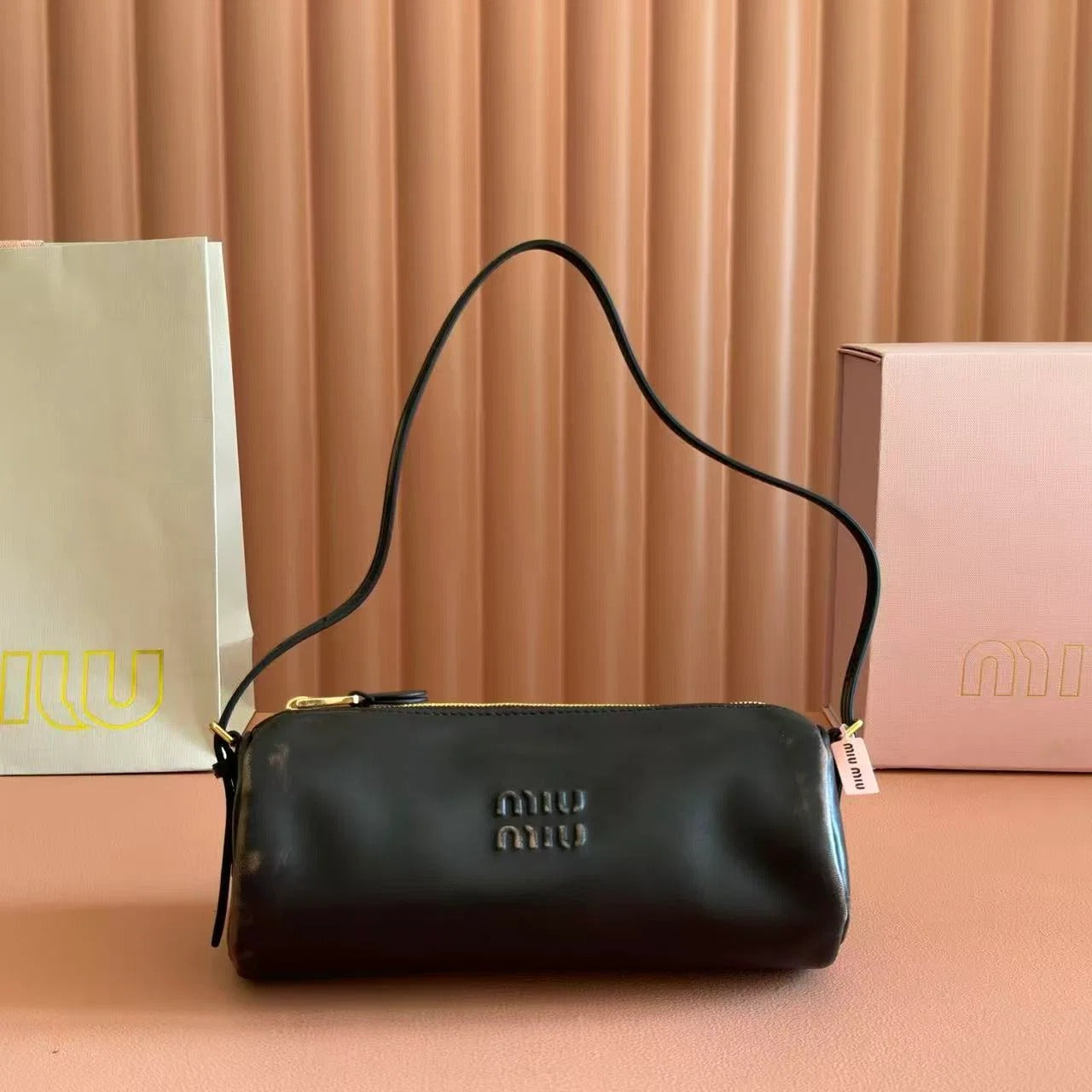 Miumiu 2026 Bag 22cm Suede Canvas Leather