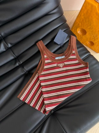 Miu 26s Striped Knit Vest 406085