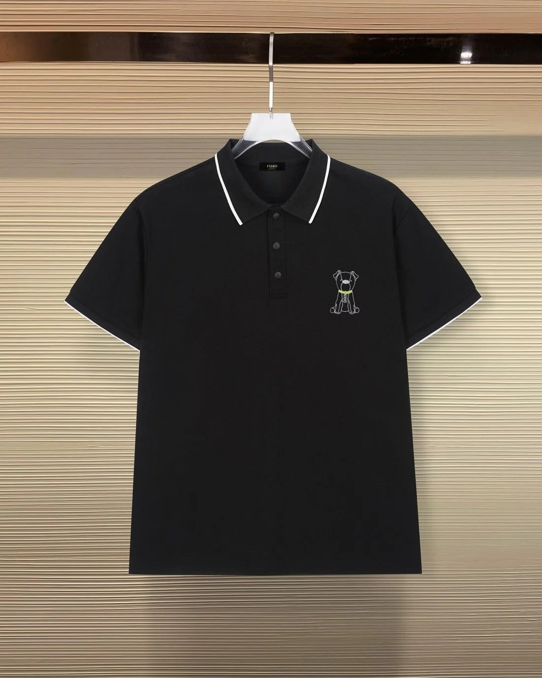 Fendi 2026 Men's Short-Sleeve Polo Shirt Cotton Polyester Fiber 740551