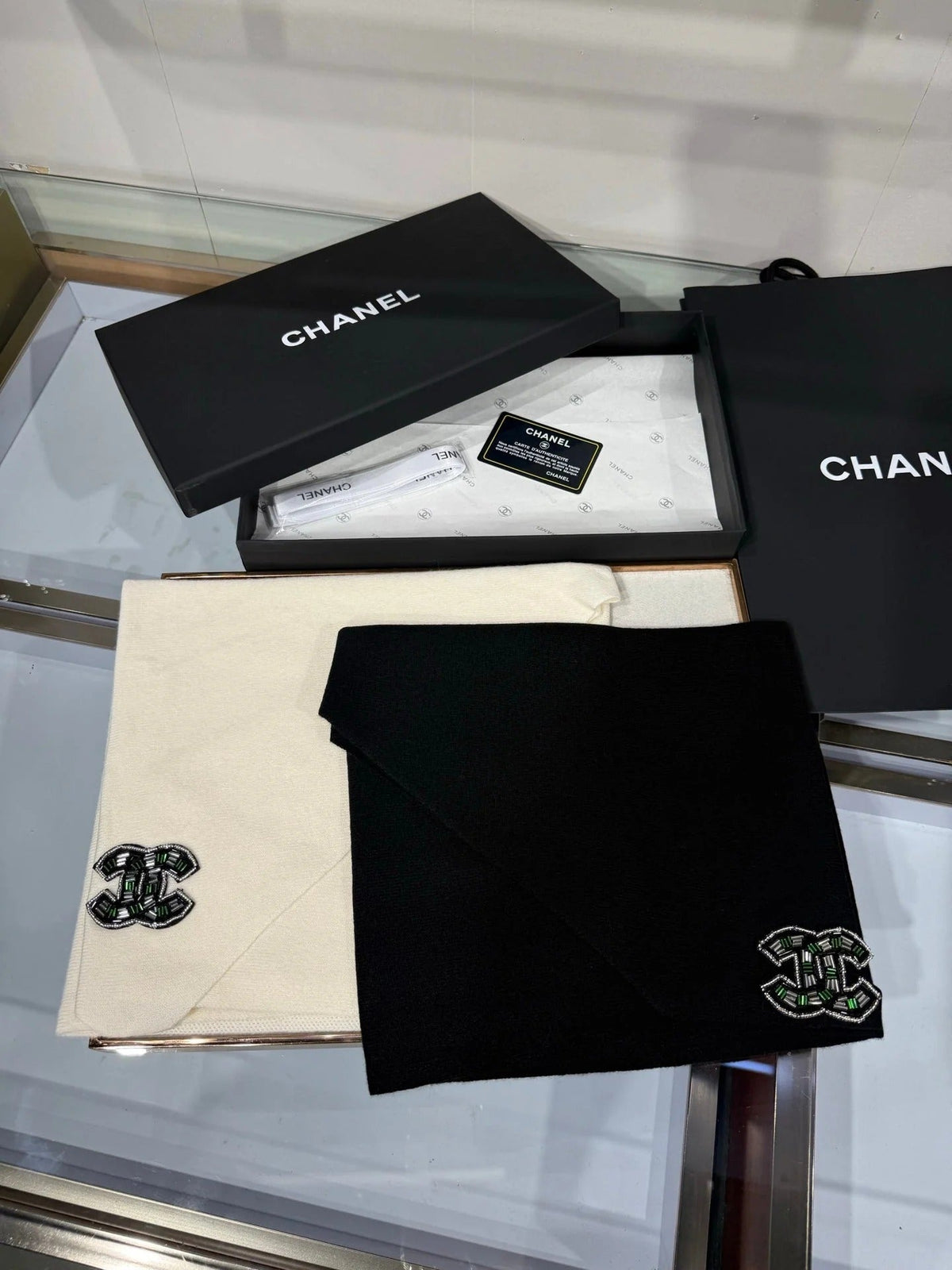 Chanel 2026 Quilted Scarf 190cm Cashmere 217120 (Copy)