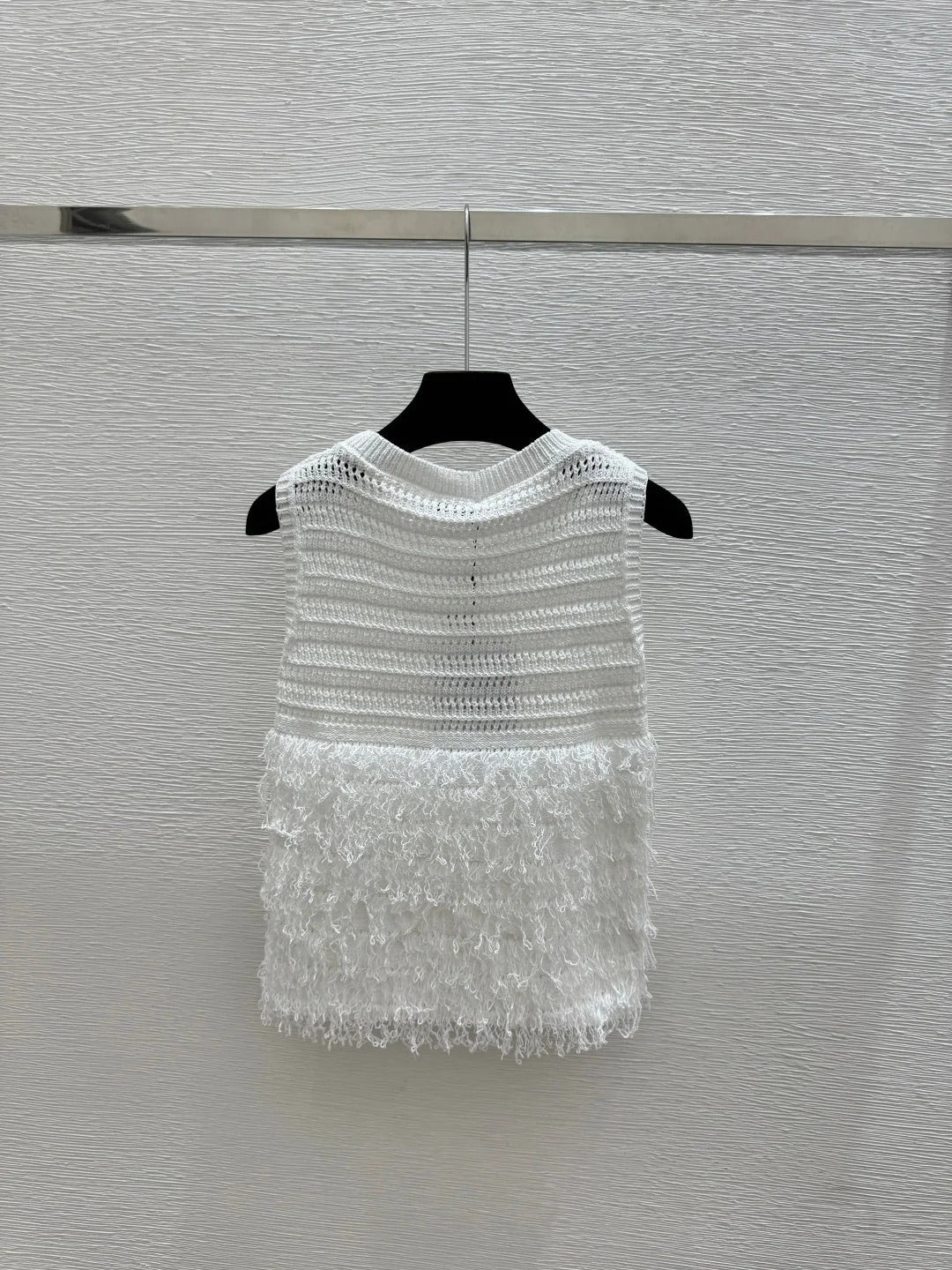 Chanel 2026 Tassel Knit Vest Cotton 264003