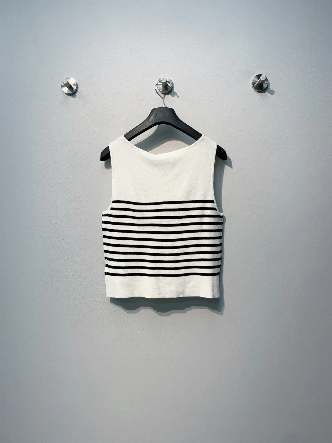 CD 26 Dior Striped Knit Vest White in Knit 371443